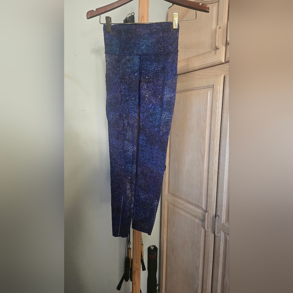 lululemon athletica Girls' Sparkle Navy & Purple Leggings